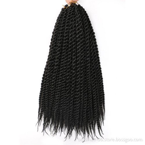 18inch Thick Senegalese Twist Braids Crochet Hair Prelooped Big Braids Synthetic Extension 12Strands/pack